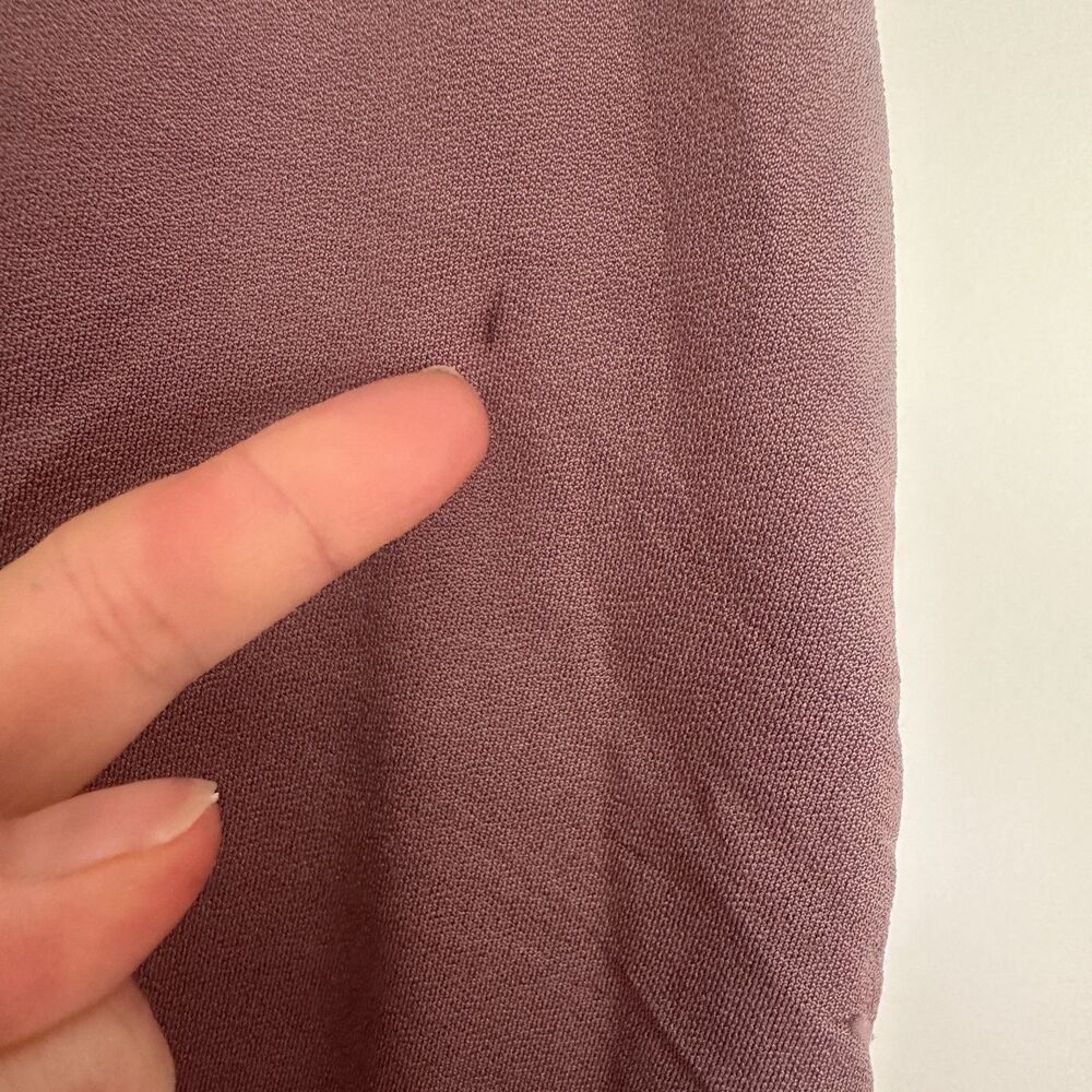Anthropologie One Shoulder Ruched Midi Dress Purple Mauve XL NWT - Picture 7 of 10